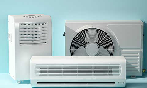 various different air conditioning units a part of a multi split system