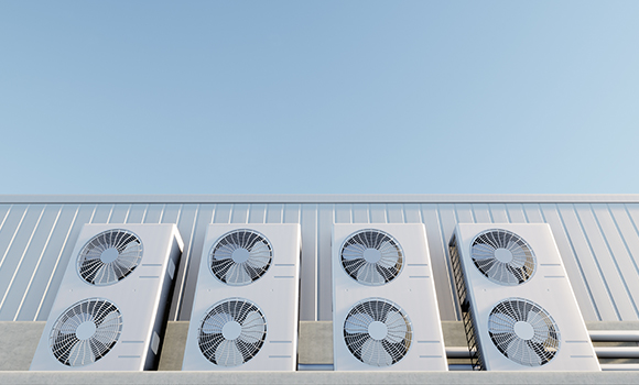 four external air con systems on a building