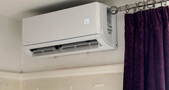 an air conditioning unit a part of a split system