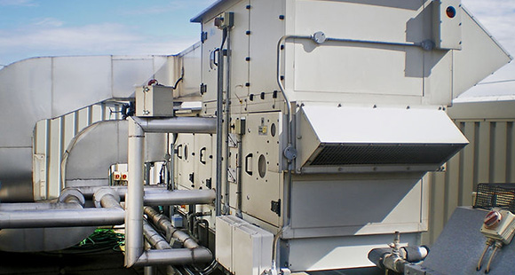 an air handling unit on the exterior of a building