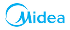 the logo for Midea